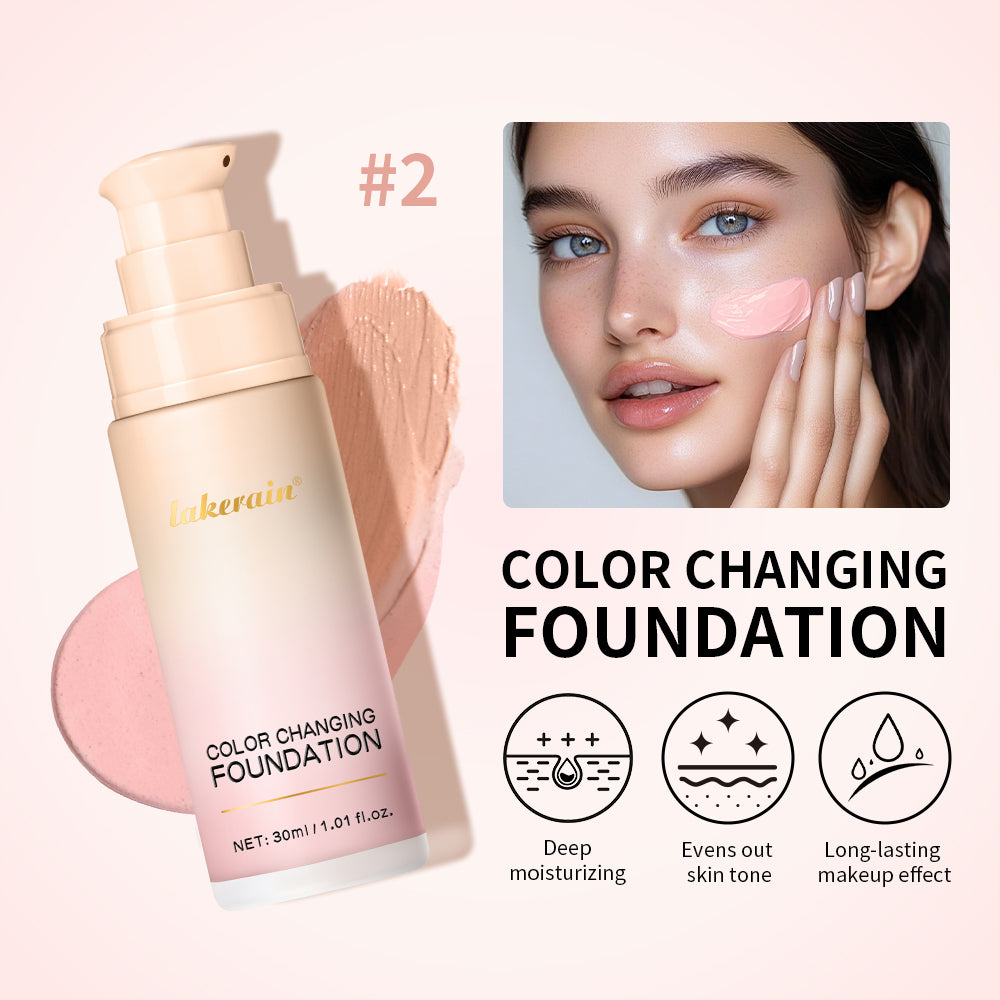 Foundation Magic Color CC Cream, Color Changing Foundation, Liquid Coverage Self-Coloring, Long-Lasting Makeup Base