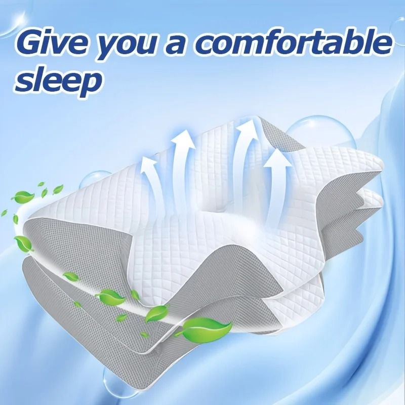 Memory Foam Neck Pillow For Ergonomic Support And Comfortable Sleep 1