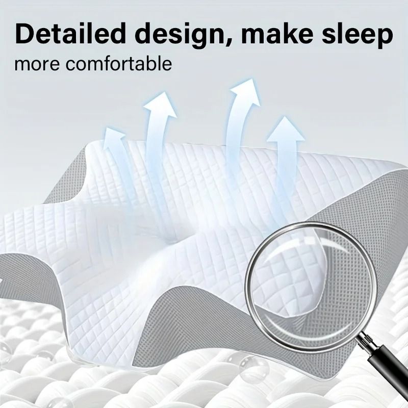 Memory Foam Neck Pillow For Ergonomic Support And Comfortable Sleep 3