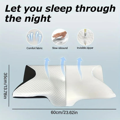 Memory Foam Neck Pillow for Ergonomic Support and Comfortable Sleep