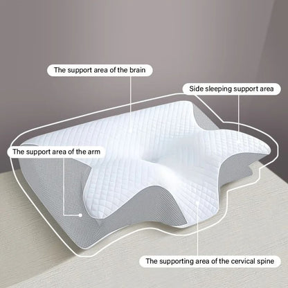 Memory Foam Neck Pillow For Ergonomic Support And Comfortable Sleep 5