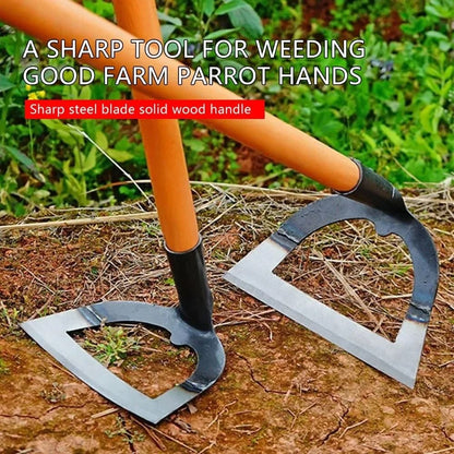 Steel Hollow Hoe Tool for Easy Weeding and Soil Loosening