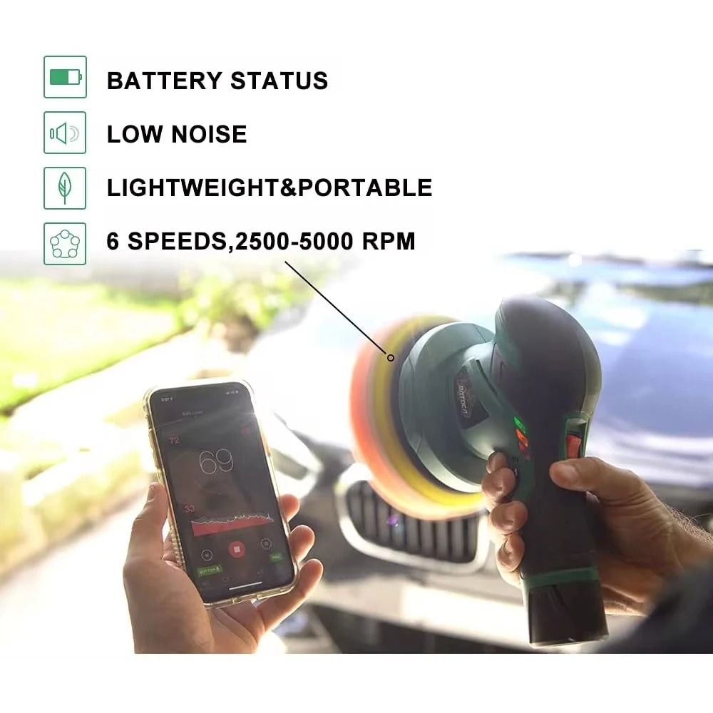 Cordless 12V Dual Action Car Polisher For Wireless Auto Detailing 2