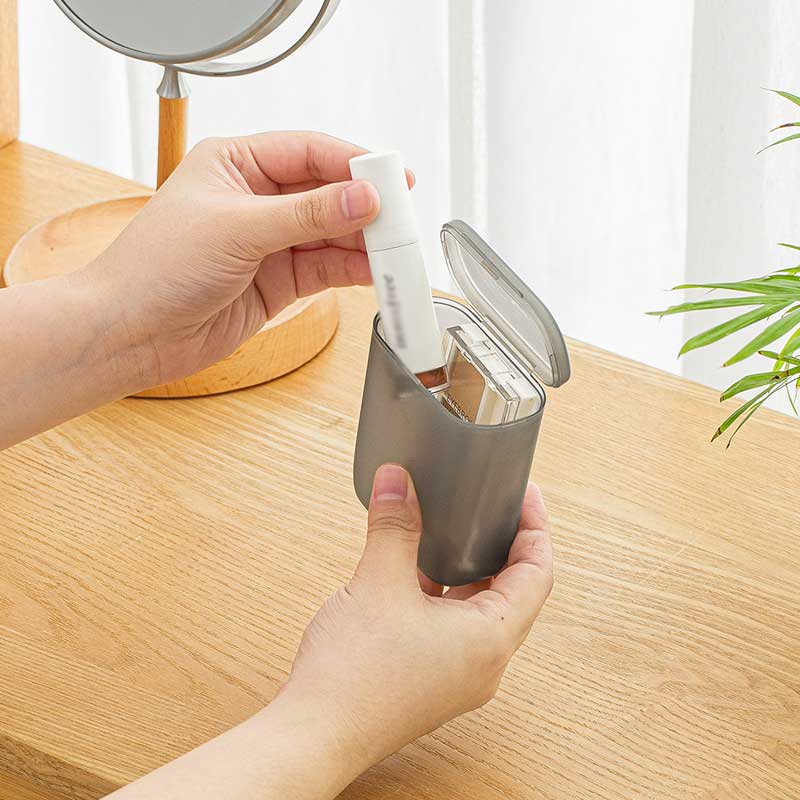 Portable Desktop Data Cable Storage Box Organizer, Travel-Friendly USB Earphone Cord Management for Home, Office