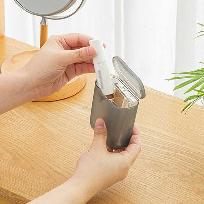Portable Desktop Data Cable Storage Box Organizer, Travel-Friendly USB Earphone Cord Management for Home, Office