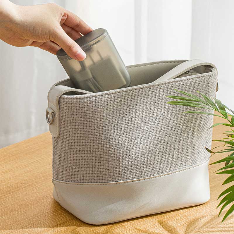 Portable Desktop Data Cable Storage Box Organizer, Travel-Friendly USB Earphone Cord Management for Home, Office