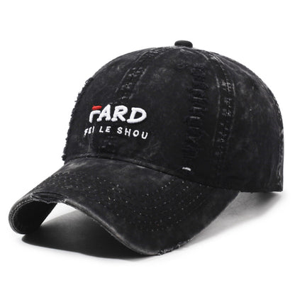 Unisex Summer Baseball Cap Cotton for Women Men, Embroidered Letter Soft Washed Top, Korean Style Sun Hat