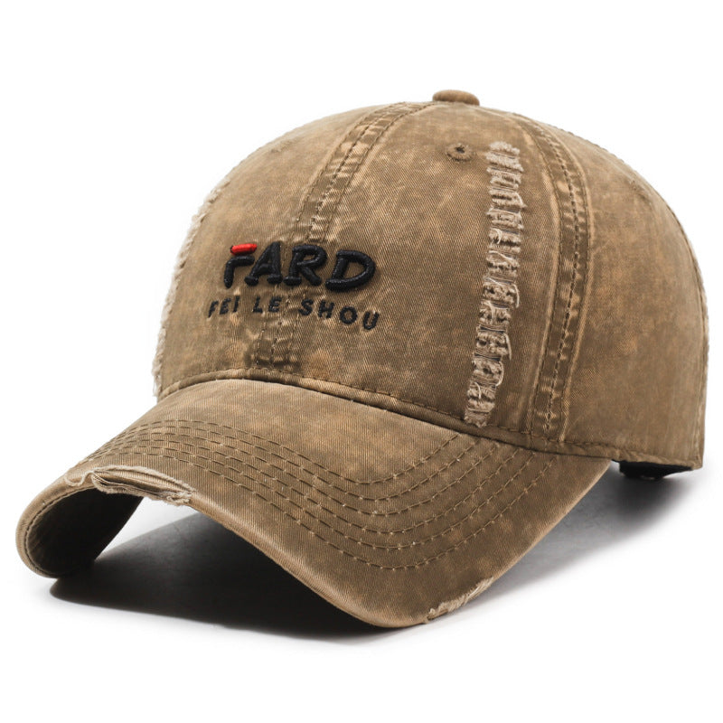 Unisex Summer Baseball Cap Cotton for Women Men, Embroidered Letter Soft Washed Top, Korean Style Sun Hat