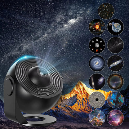NightSky Galaxy Planetarium Projector – Realistic Galaxy Projector with Solar System Discs & Moon Constellations