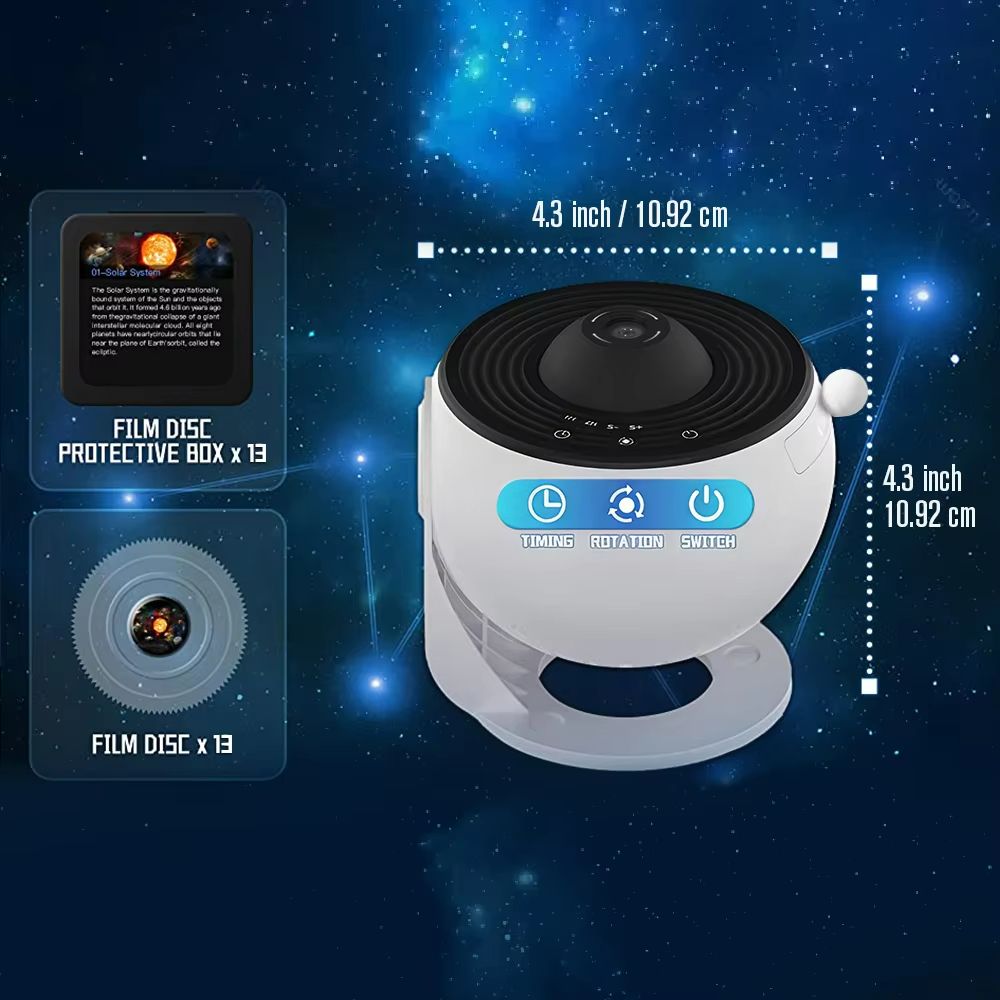 NightSky Galaxy Planetarium Projector  Realistic Galaxy Projector With Solar System Discs  Moon Con 7