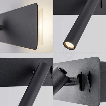 White Nordic Adjustable Bedside Wall Lamp With Switch For Living Room Or Bedroom 1