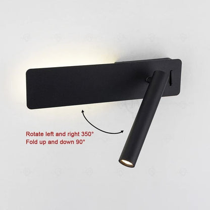 White Nordic Adjustable Bedside Wall Lamp With Switch For Living Room Or Bedroom 2