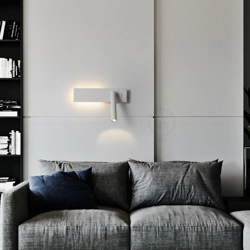 White Nordic Adjustable Bedside Wall Lamp With Switch For Living Room Or Bedroom 5
