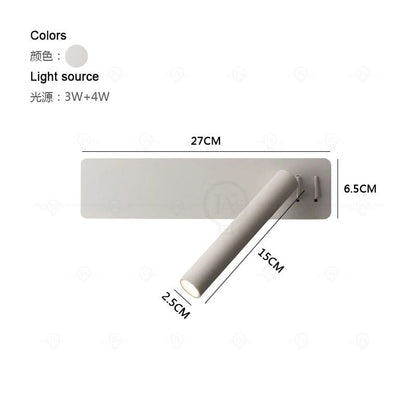 White Nordic Adjustable Bedside Wall Lamp With Switch For Living Room Or Bedroom 6