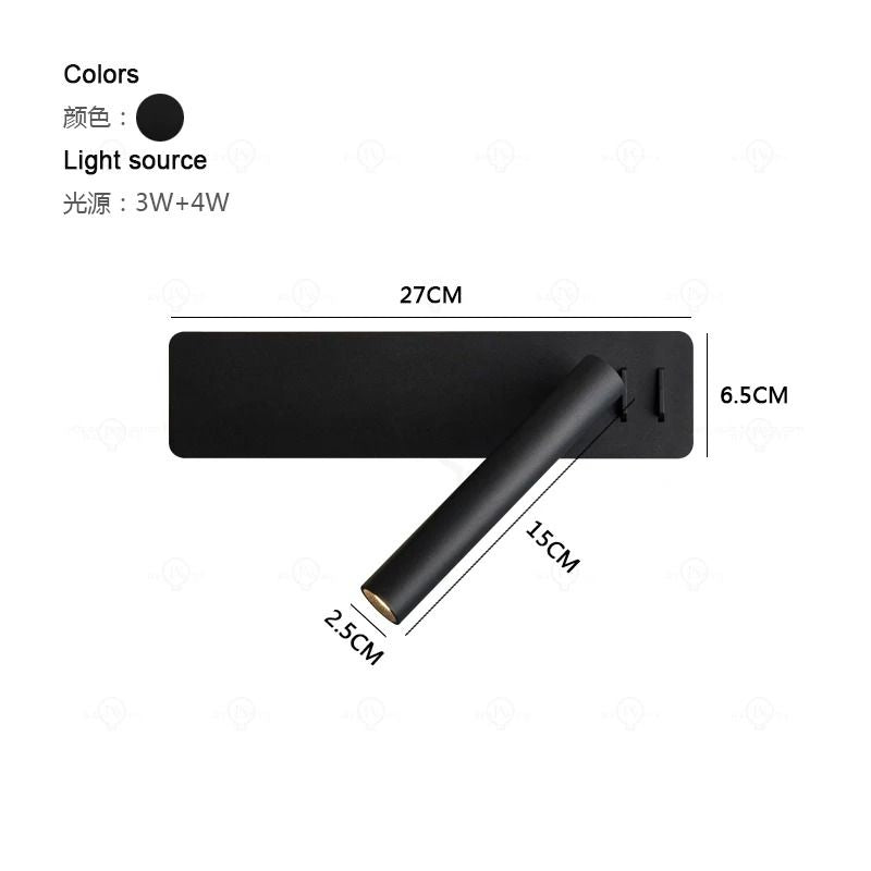 White Nordic Adjustable Bedside Wall Lamp With Switch For Living Room Or Bedroom 7