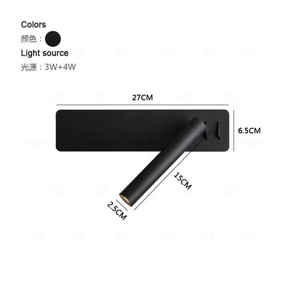 White Nordic Adjustable Bedside Wall Lamp With Switch For Living Room Or Bedroom 7