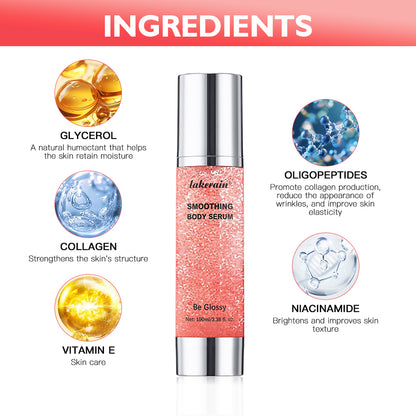 Glossy Body Serum for Wrinkles Smoothing, Hydrating Nourishing Repair, Body Serum Hyaluronic Acid, Skin Booster