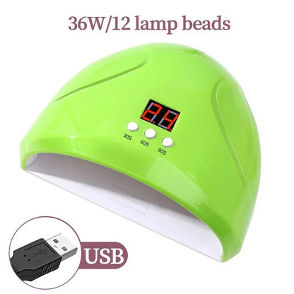 USB Nail Phototherapy Machine With 12 UV LEDs 36W Infrared Sensor 9