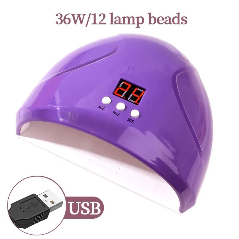 USB Nail Phototherapy Machine With 12 UV LEDs 36W Infrared Sensor 11
