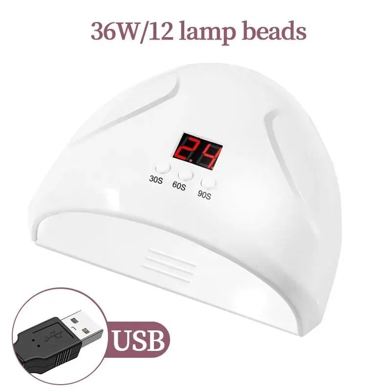 USB Nail Phototherapy Machine With 12 UV LEDs 36W Infrared Sensor 12