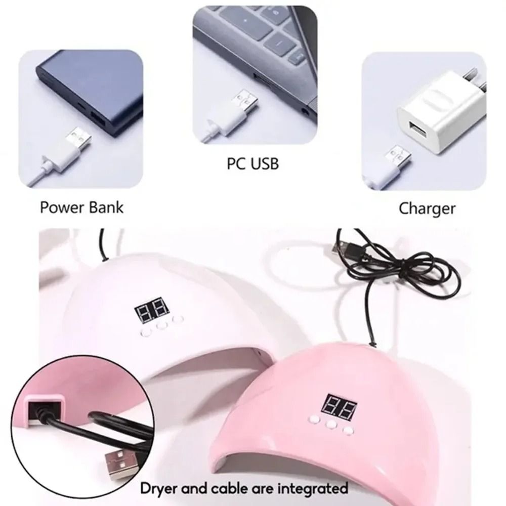 USB Nail Phototherapy Machine With 12 UV LEDs 36W Infrared Sensor 1