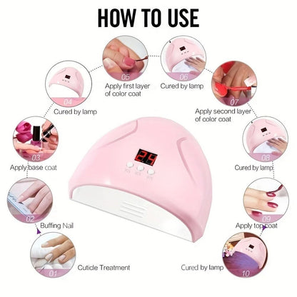 USB Nail Phototherapy Machine With 12 UV LEDs 36W Infrared Sensor 3
