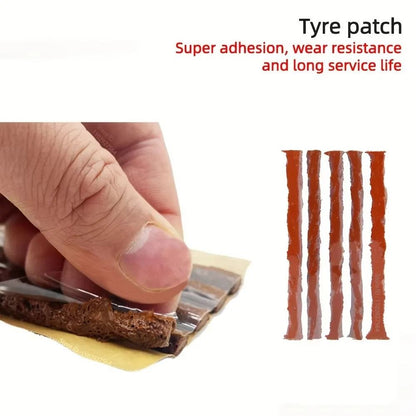 Emergency Car Tire Repair Plug Kit With Plug Strip Tools 6