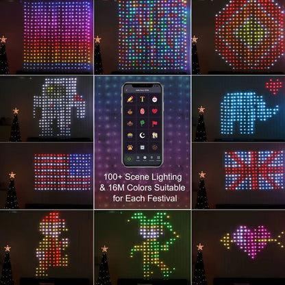 ColorRGB Smart Bluetooth Curtain Lights  RGB Curtain Lights For DIY Ambiance 1