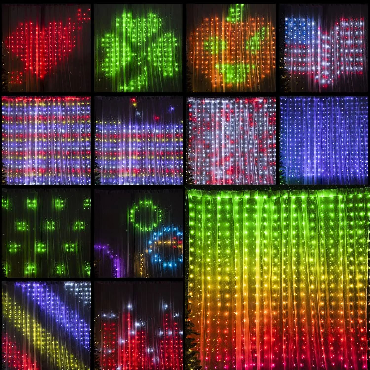 ColorRGB Smart Bluetooth Curtain Lights  RGB Curtain Lights For DIY Ambiance 4
