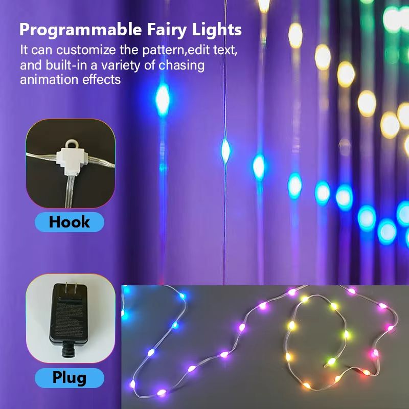 ColorRGB Smart Bluetooth Curtain Lights  RGB Curtain Lights For DIY Ambiance 5