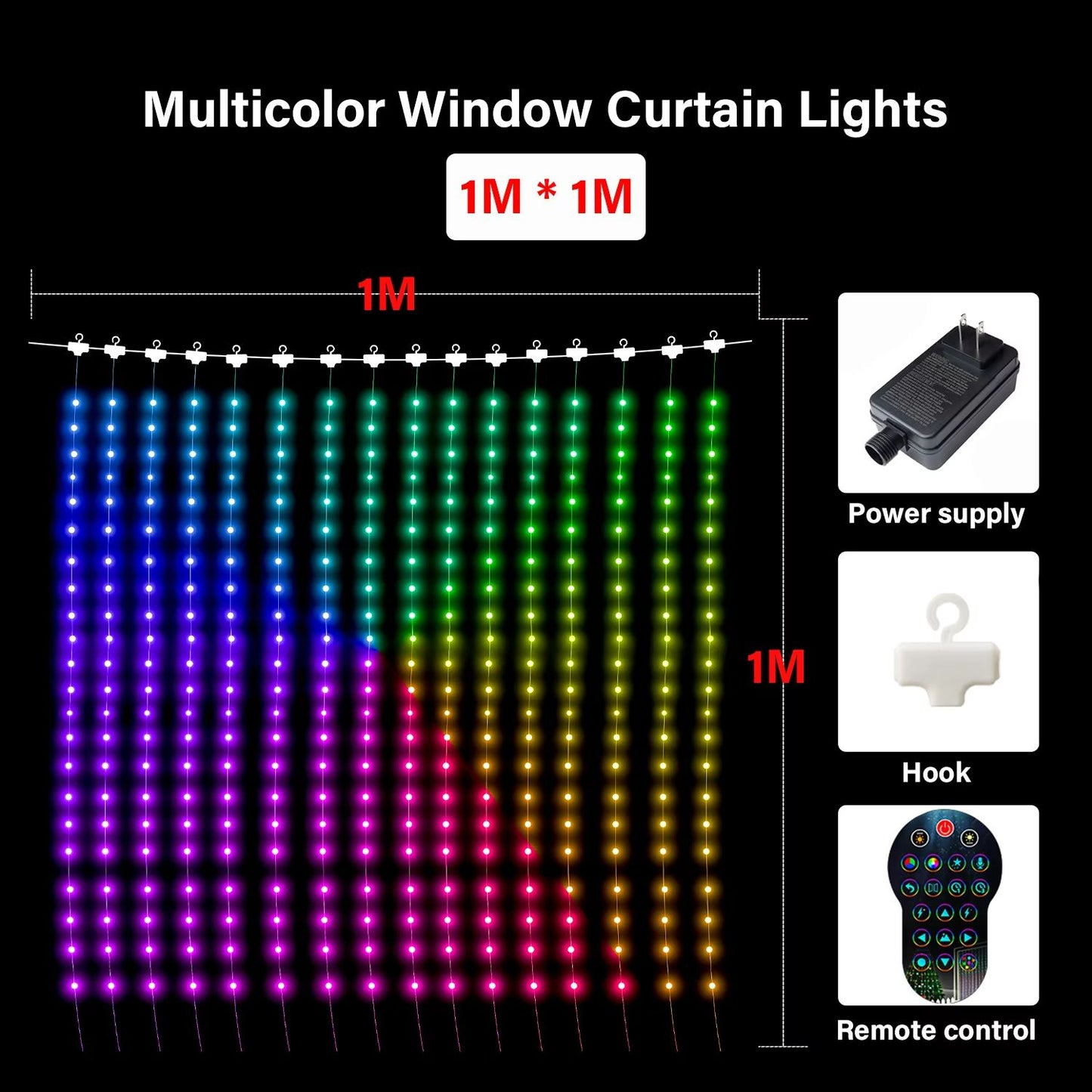 ColorRGB Smart Bluetooth Curtain Lights  RGB Curtain Lights For DIY Ambiance 6