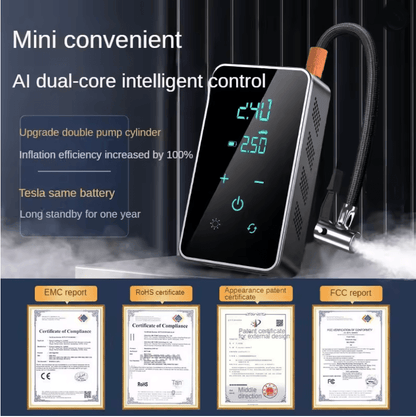 Wireless Touch Screen Tire Inflator Portable 150PSI Air Pump 1