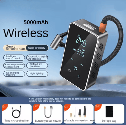 Wireless Touch Screen Tire Inflator Portable 150PSI Air Pump 3