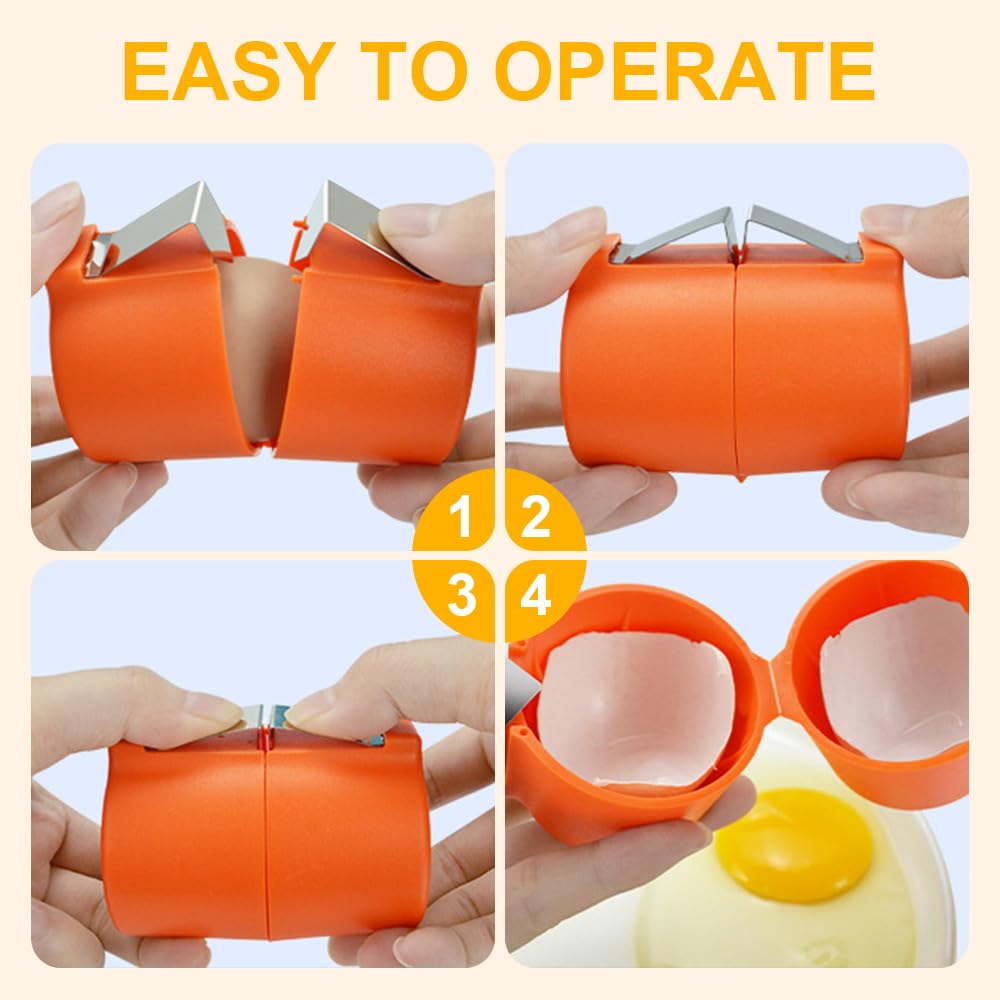 Multifunctional Raw Egg Cutter And Separator Handheld Egg Cracker Easy Open Kitchen Tool For Home C 3
