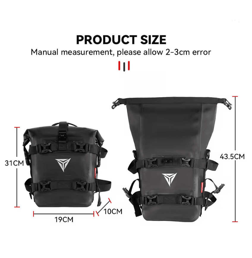 Waterproof Motorcycle Saddle Tool Bag For Crash Bar Side Mount 8L 1