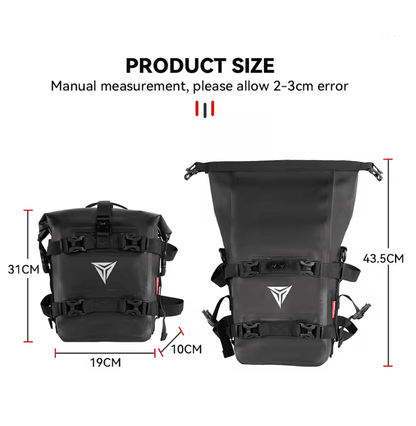 Waterproof Motorcycle Saddle Tool Bag For Crash Bar Side Mount 8L 1