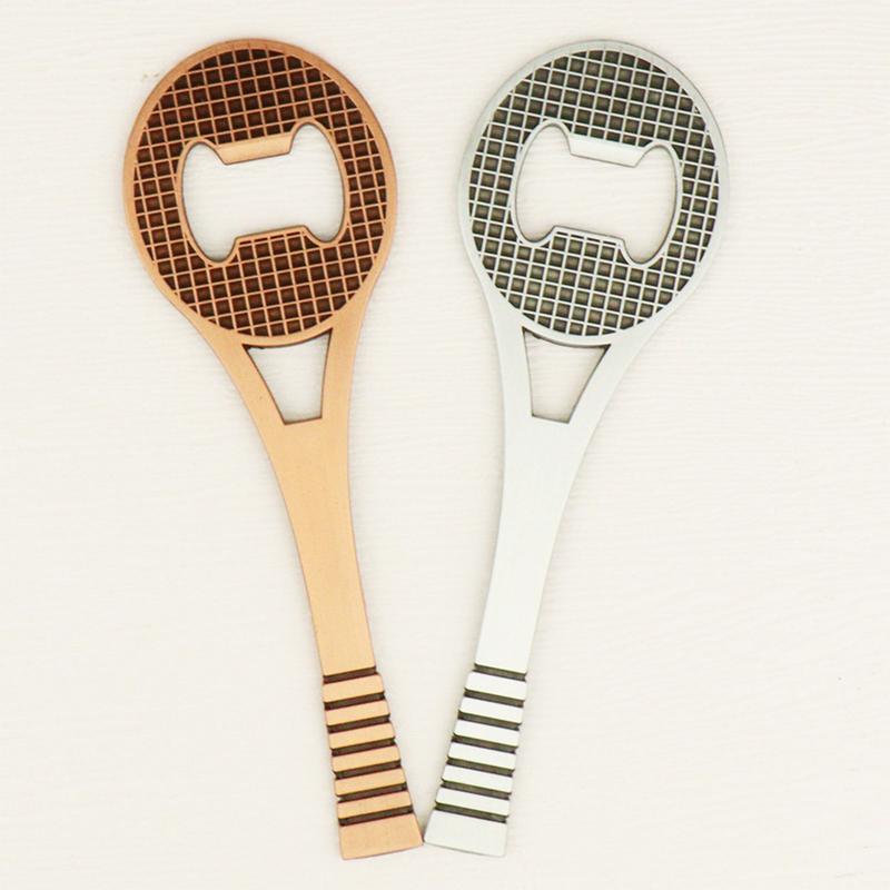 Creative Tennis Bottle Opener, Zinc Alloy Beer Opener, Flat Tennis Racket Bottle Opener Kitchen Bar Accessory