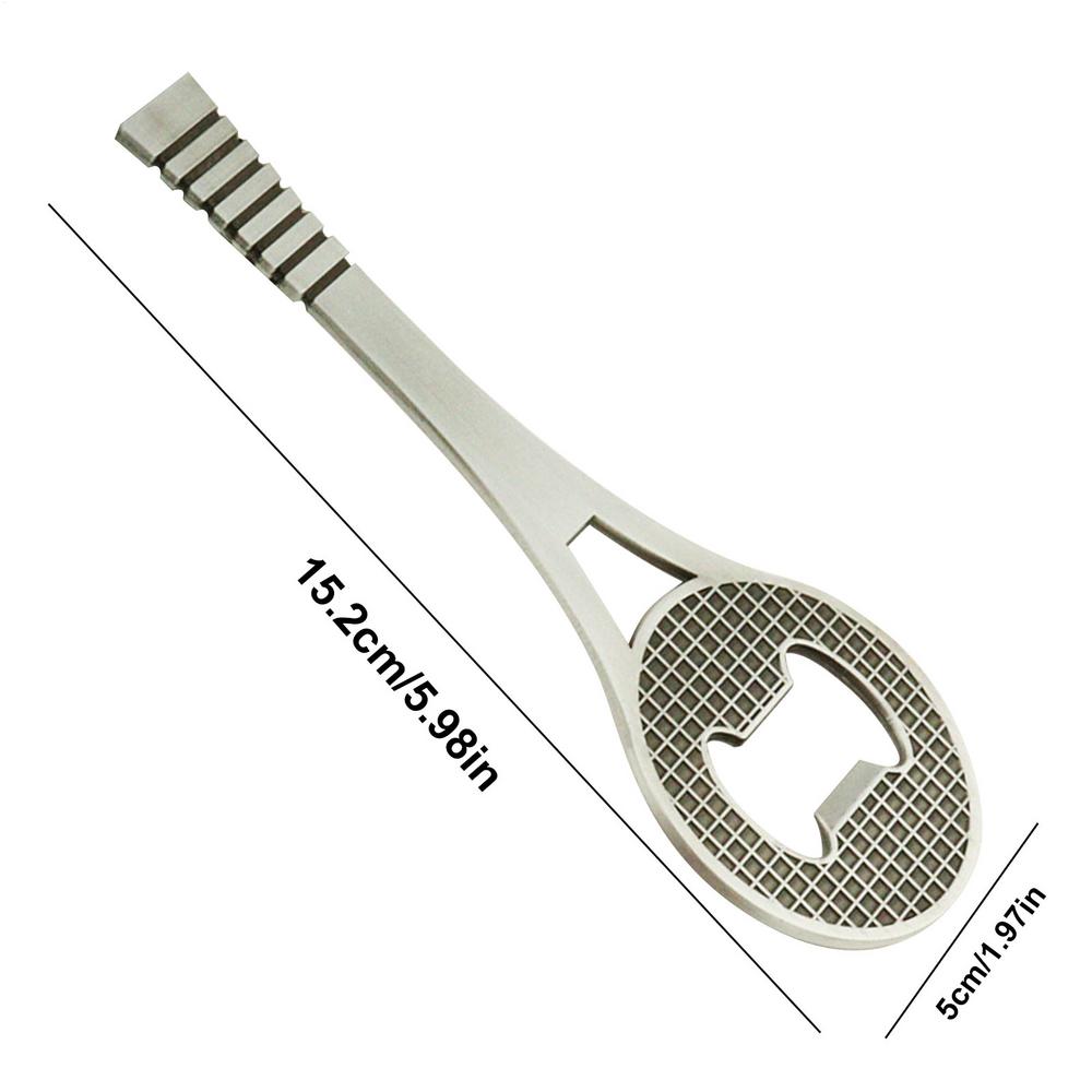 Creative Tennis Bottle Opener, Zinc Alloy Beer Opener, Flat Tennis Racket Bottle Opener Kitchen Bar Accessory