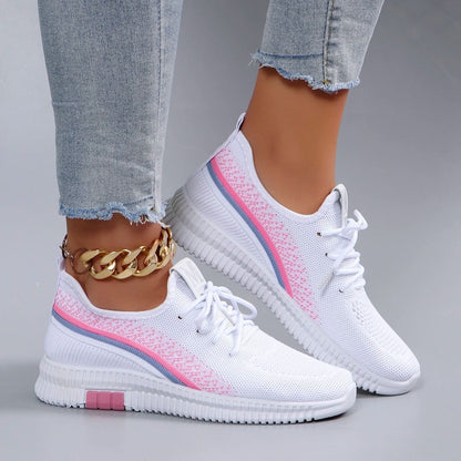 Women Breathable Mesh Flats Lightweight Casual Sneakers For Summer 2