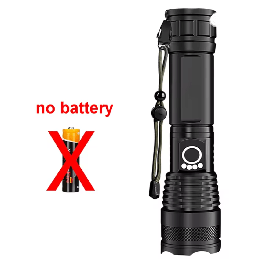 High Power Rechargeable Zoom LED Flashlight For Outdoor Use 3