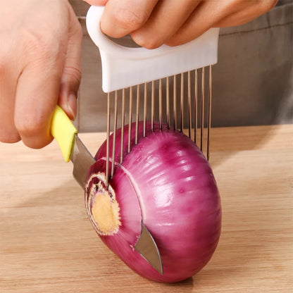 Lemon Onion Holder Cutter, Fruit Vegetable Tools, Kitchen Gadgets for Tomatoes Potatoes Onion Pins Slicer