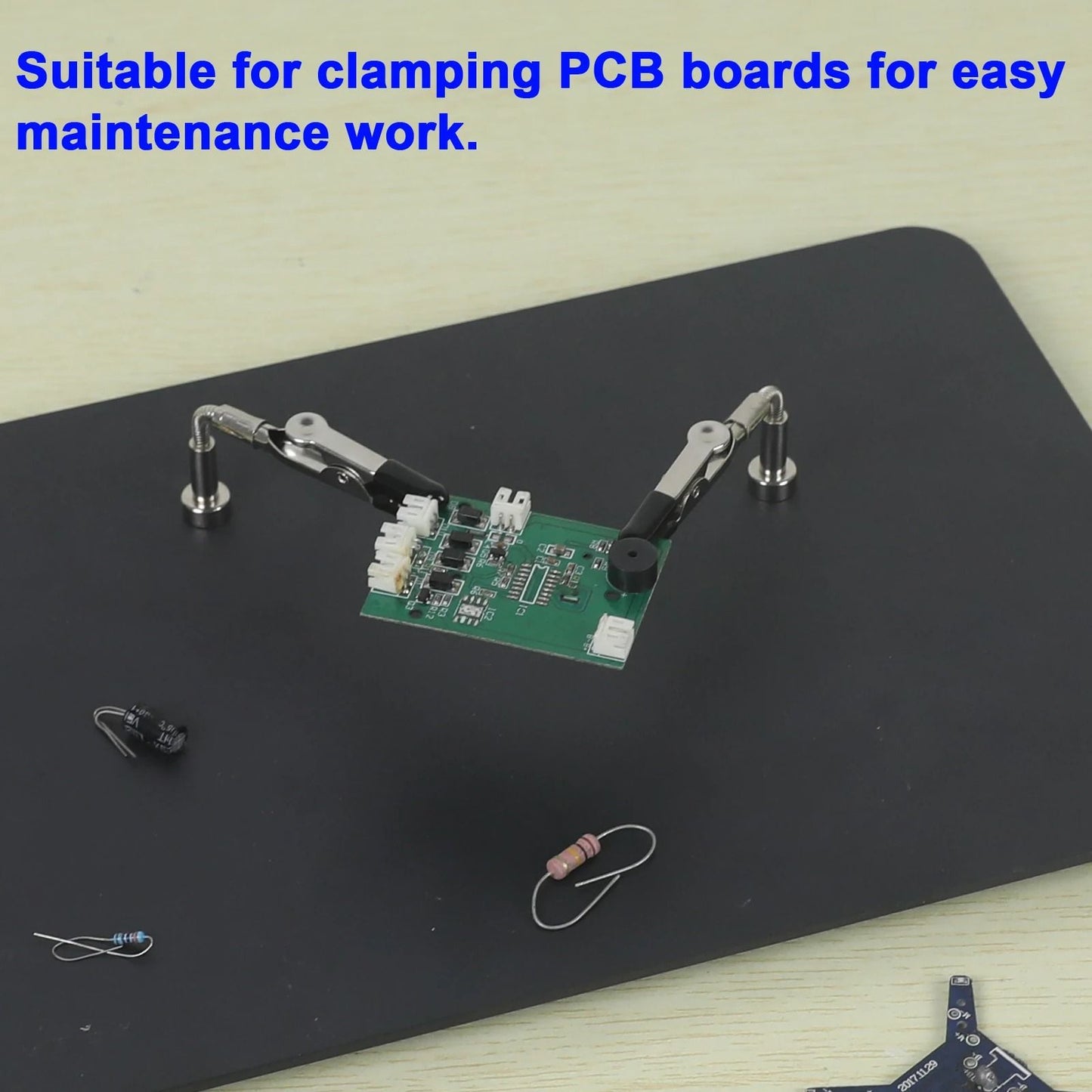 Toolour Magnetic Helping Hands With Flexible Arms And PCB Clamp For Soldering And Repair 4
