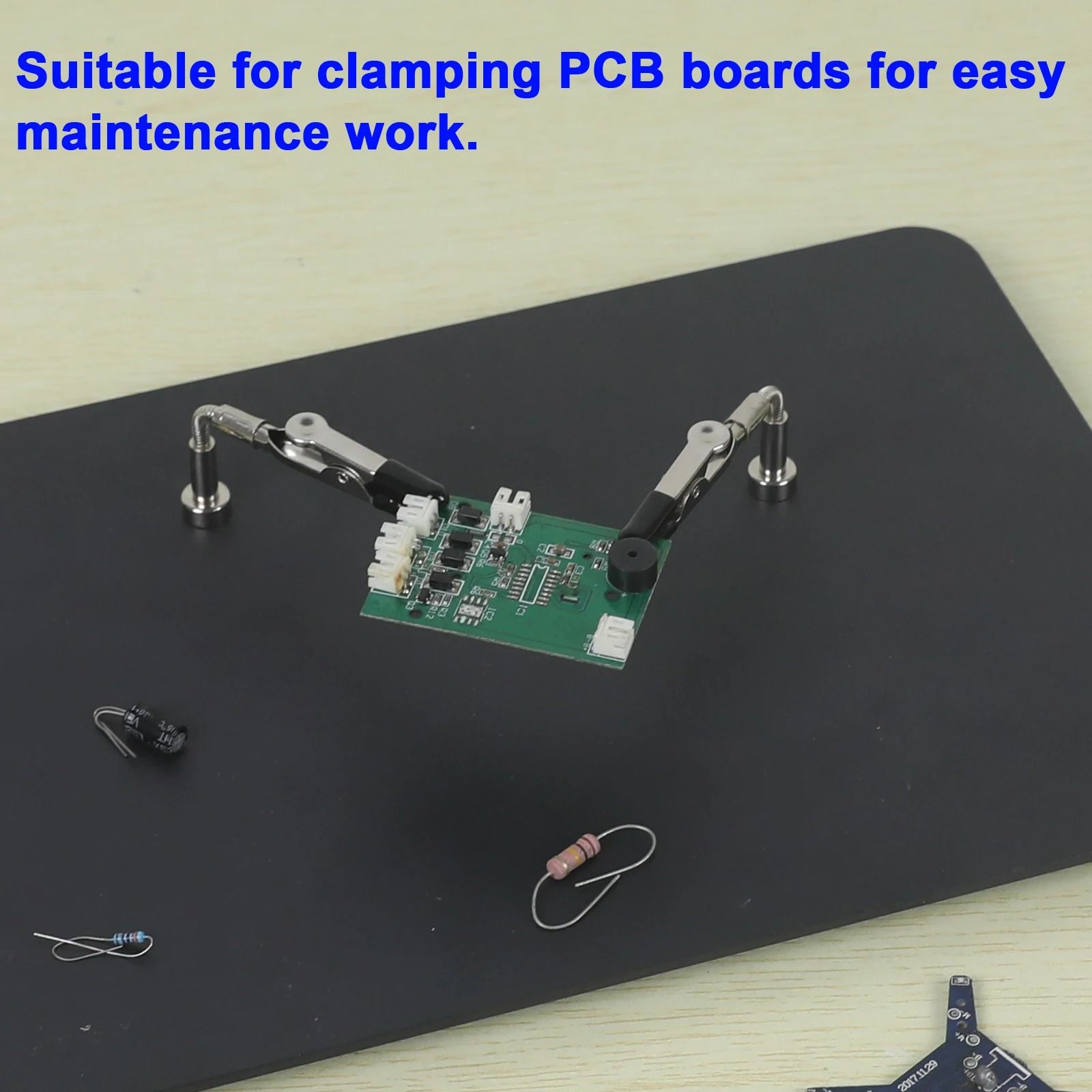 Toolour Magnetic Helping Hands With Flexible Arms And PCB Clamp For Soldering And Repair 4