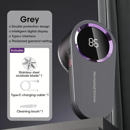 Electric Lint Remover With LED Display USB Rechargeable Fabric Shaver For Clothes 7