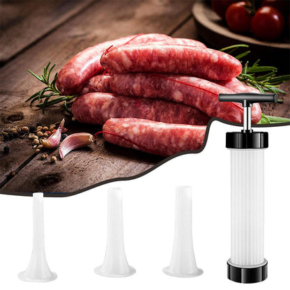 Homemade Manual Sausage Stuffing Machine, Meat Injector Syringe Tool, Sausage Stuffer Gadgets for DIY Kitchen Use