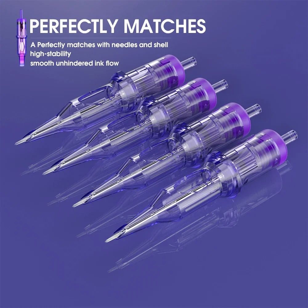 Professional Tattoo Cartridge Needles Set Round Liner Disposable Universal Fit 2