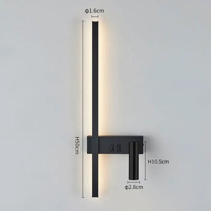 Nordic Modern Wall Lamp Black And White Minimalist Bedroom Or Living Room Decorative Light 9