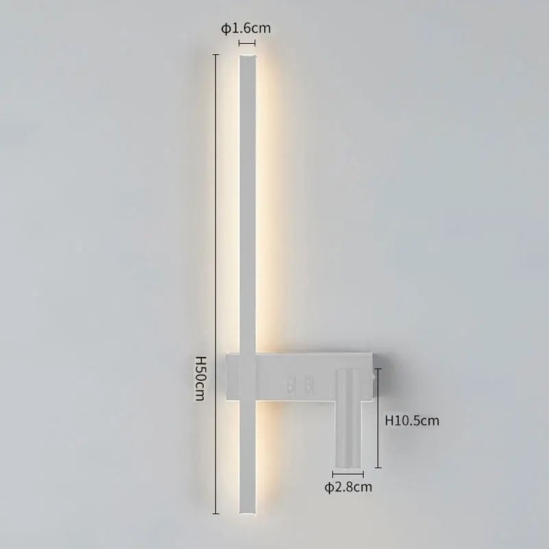 Nordic Modern Wall Lamp Black And White Minimalist Bedroom Or Living Room Decorative Light 11