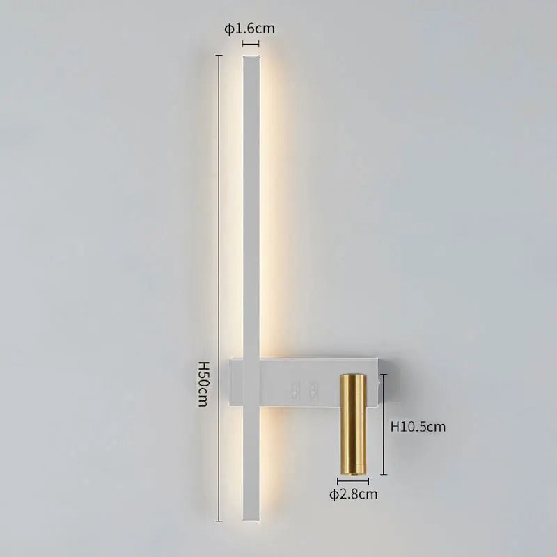 Nordic Modern Wall Lamp Black And White Minimalist Bedroom Or Living Room Decorative Light 13