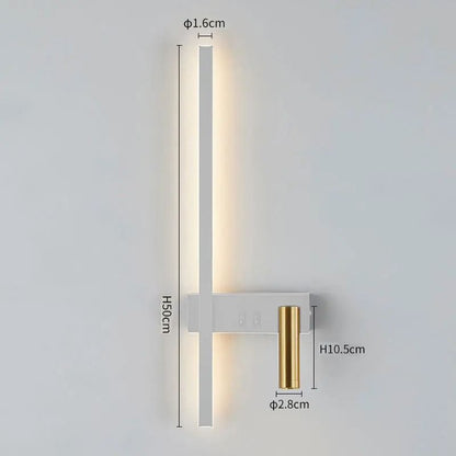 Nordic Modern Wall Lamp Black And White Minimalist Bedroom Or Living Room Decorative Light 13